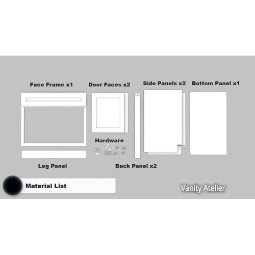 Vanity Atelier 24'' Single Bathroom Vanity Sink Base Cabinet in White ...